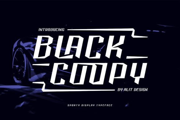 Black Coopy: A Bold Display Font for Speed-Focused Branding