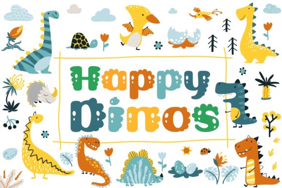 Happy Dinos: A High-Spirited Typeface for Playful Editorial Design
