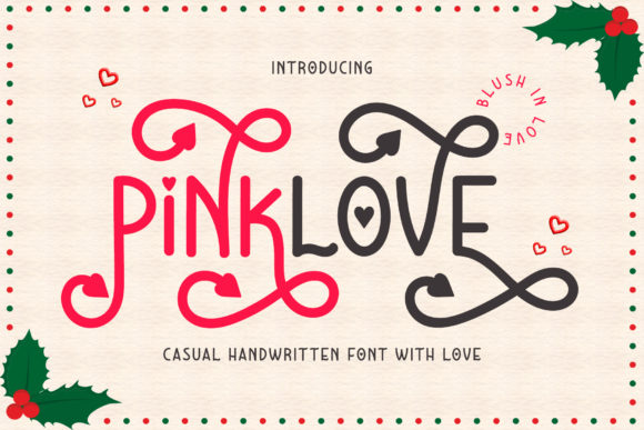 Pinklove: A Sweet Display Font for Romantic Editorial Design