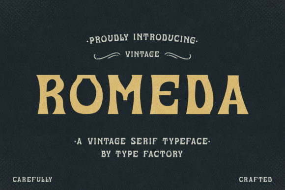 Romeda: A Vintage Display Font for Creative Makers