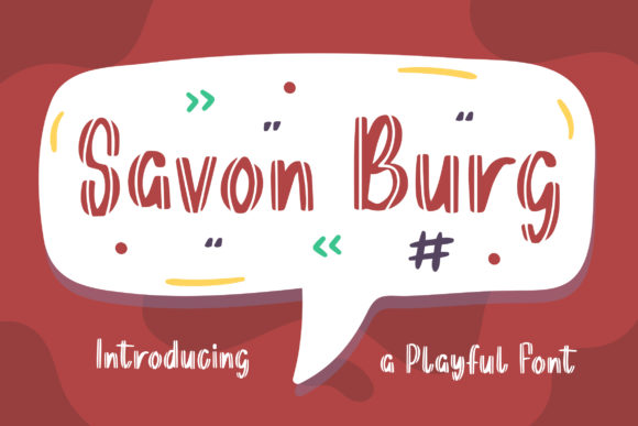 Savon Burg: The Playful Display Font for Bold Branding