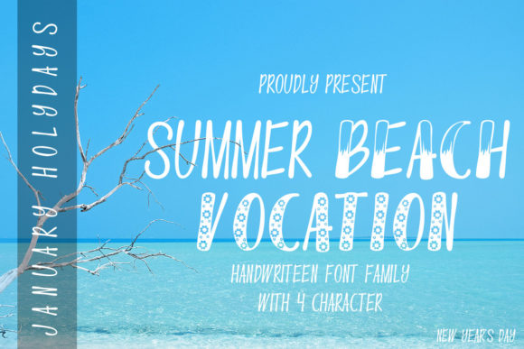 Summer Beach Vocation: A Unique Display Font for Editorial Design