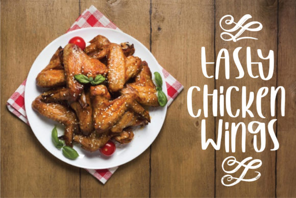 Tasty Chicken Wings: A Sweet Display Font for Creative Makers